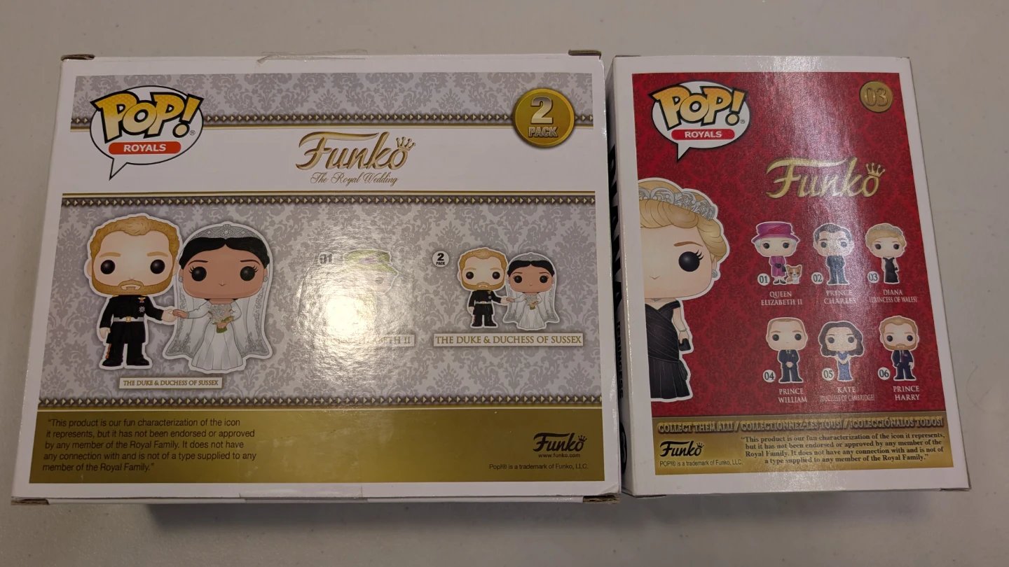 Funko Pop! Royals The Duke & Duchess of Sussex 2-Pack & Diana - photo 2