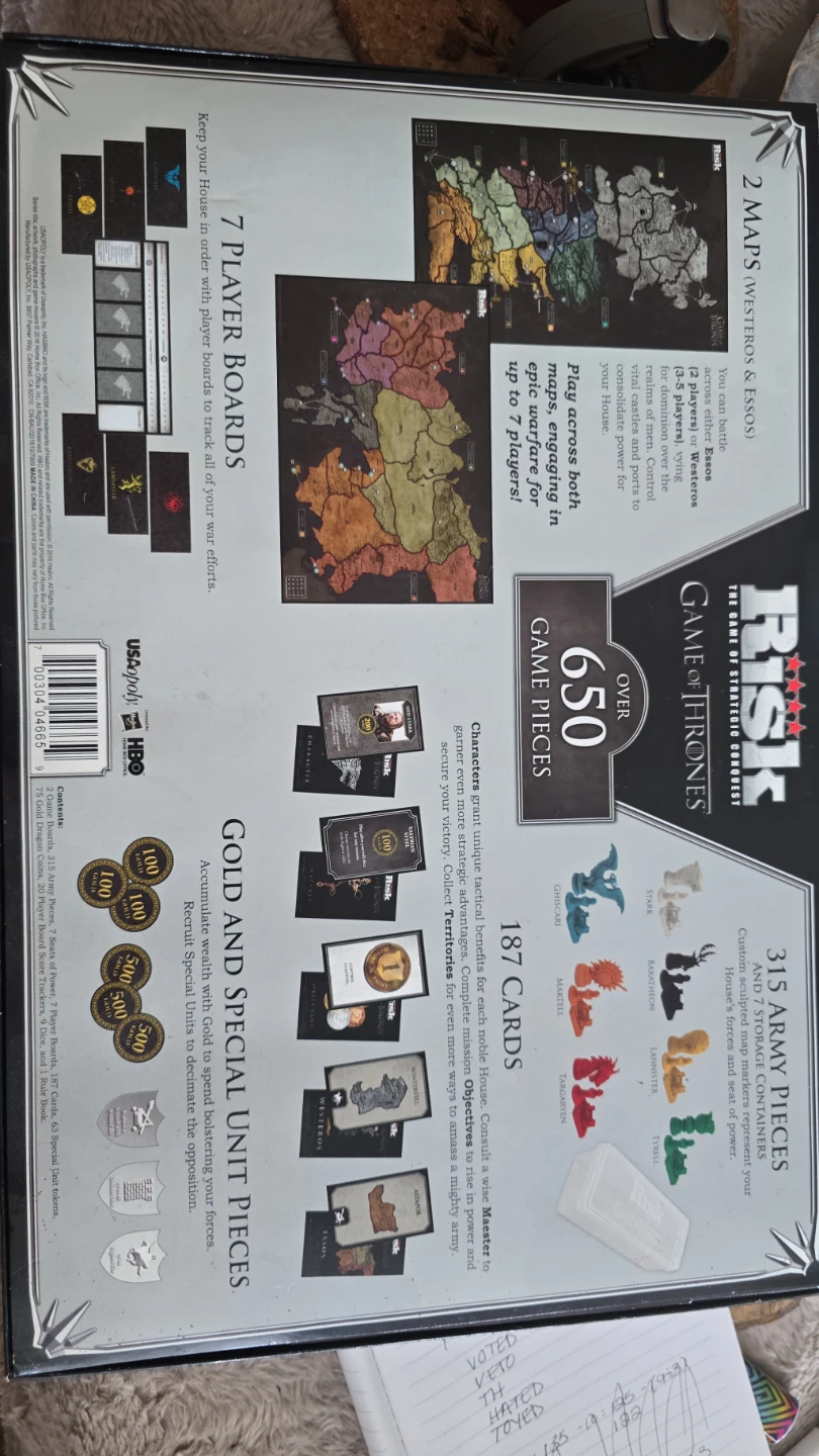 Risk Game of Thrones Strategy Board Game - photo 2