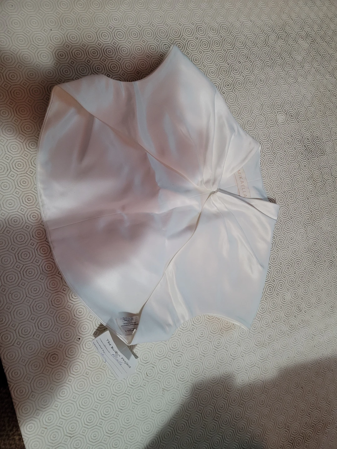 Mikaella White Satin Bridal Cape