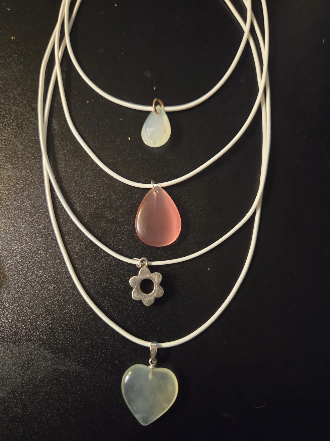 90s style vintage charm Necklaces