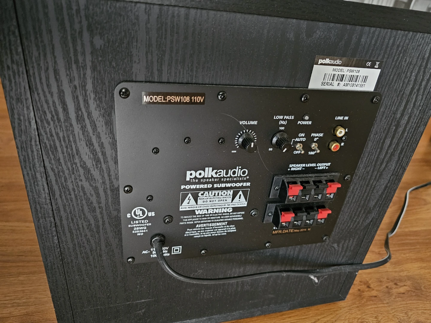 Polk Audio PSW108 Powered Subwoofer - photo 2