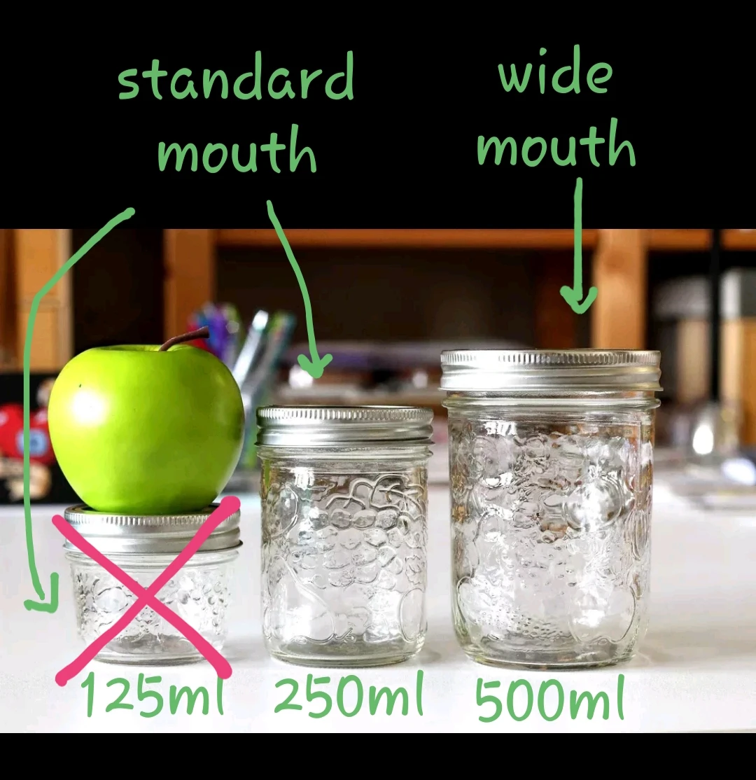 Mason Jars: wide-mouth + standard-mouth