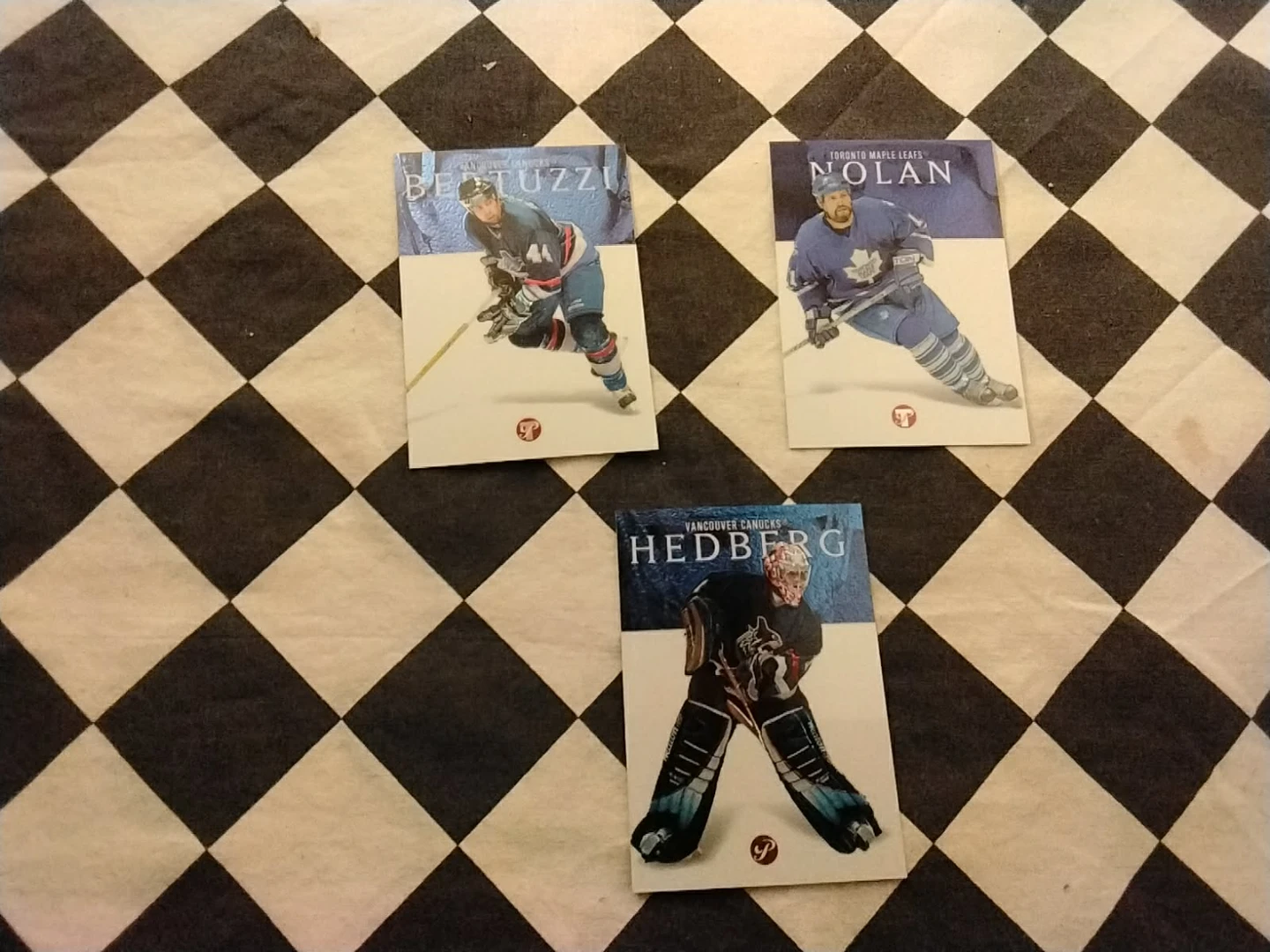 2003-04 NHL Topps Hockey Cards - Bertuzzi, Hedberg, Nolan