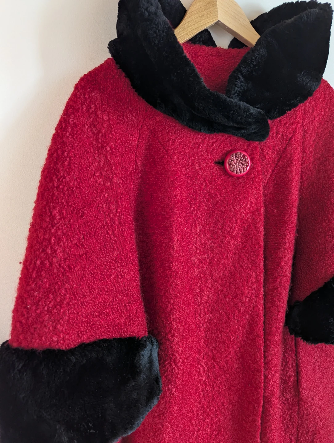 Vintage 60s red and fur winter cape 🥕 - photo 2