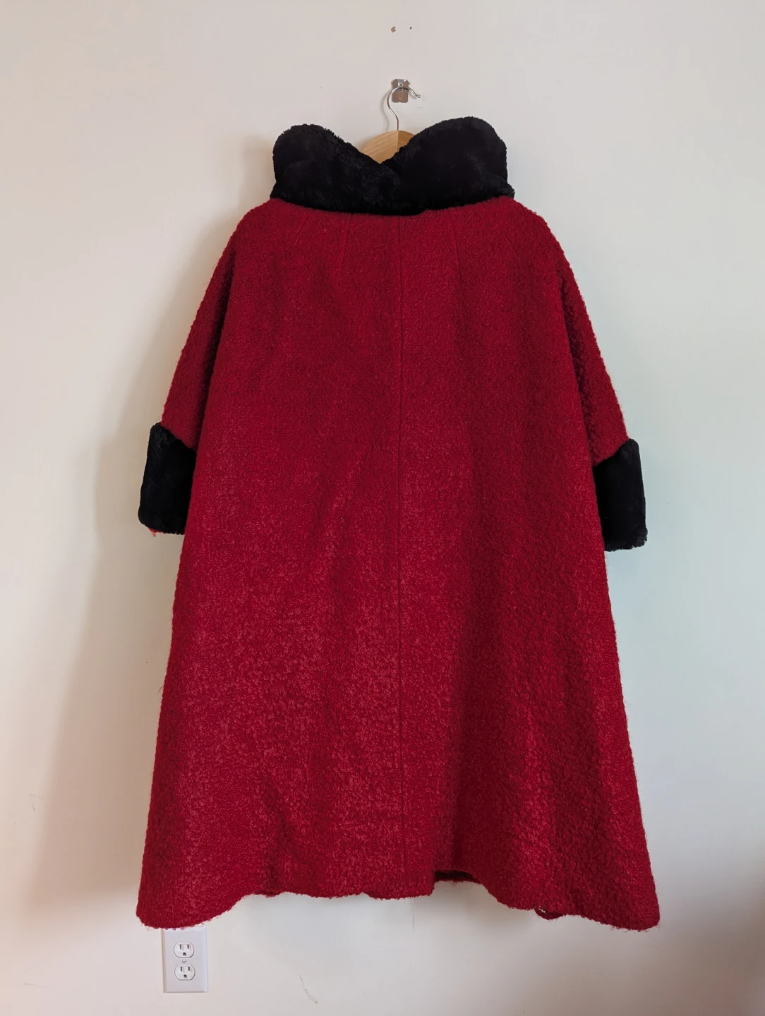 Vintage 60s red and fur winter cape 🥕 - photo 3