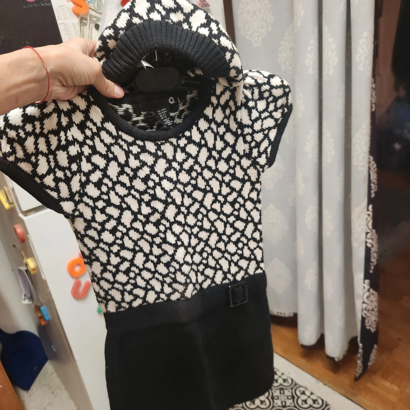 Black and White  Sweater Dress