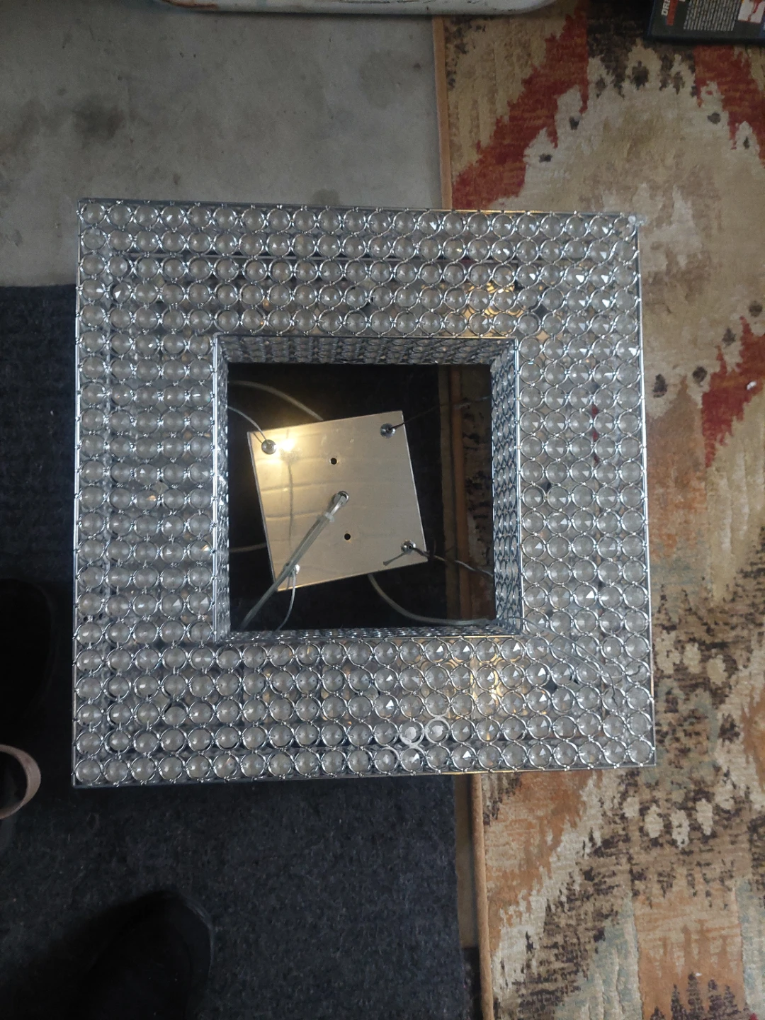 Square Crystal Chandelier Pendant Light Fixture