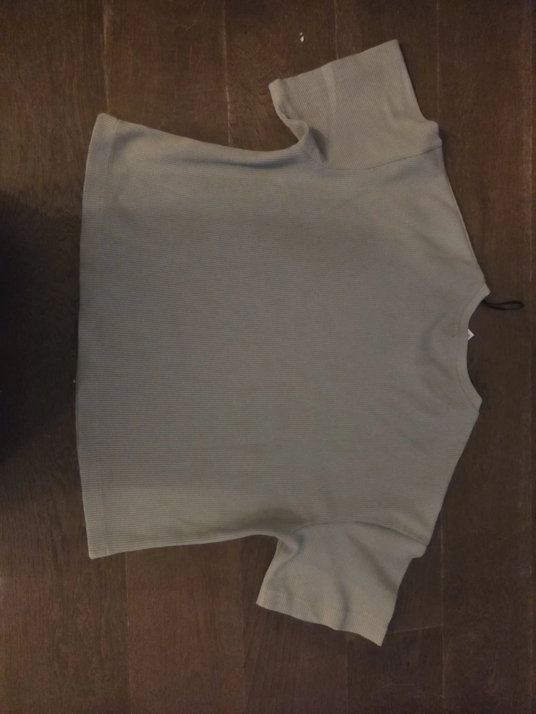H&M Grey Ribbed Cropped T-Shirt - photo 3