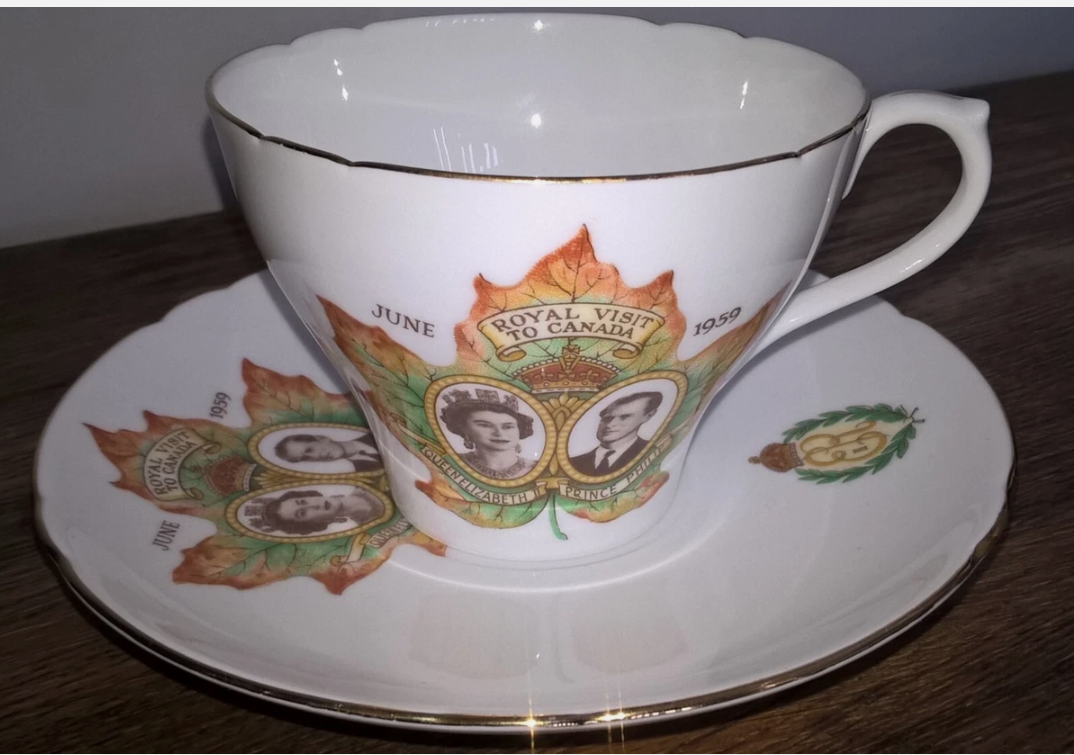 Queen Elizabeth Prince Philip Canada Teacup & Saucer