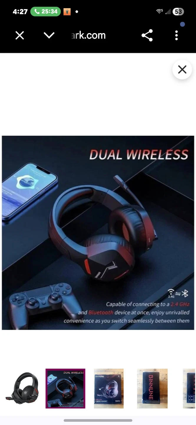 BINHUNE Dual Wireless Gaming Headset - photo 2