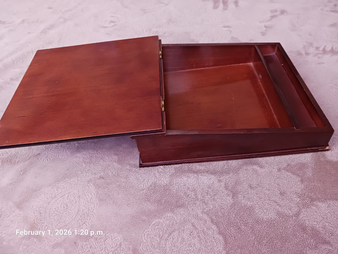 Wooden Hinged Storage Box - photo 3
