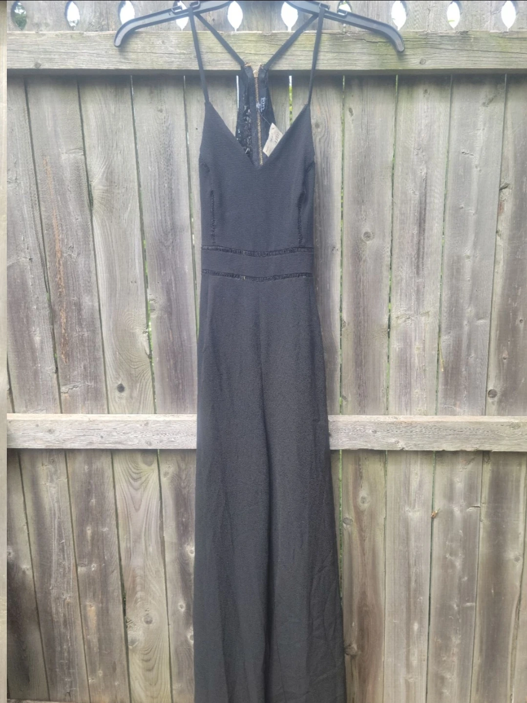 Privy Black Lace Back jumpsuit