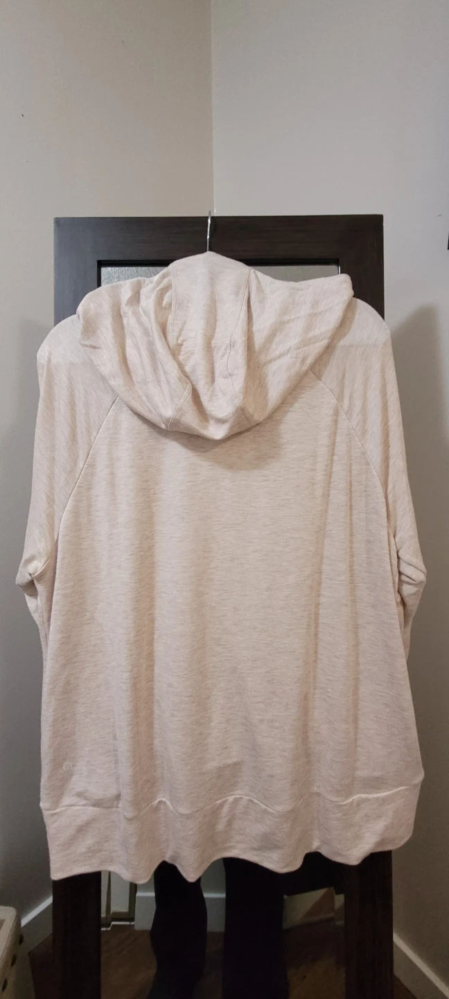 Hyba Women's Beige Cross-Front Hoodie Sweatshirt Size 2X 🏆 - photo 3