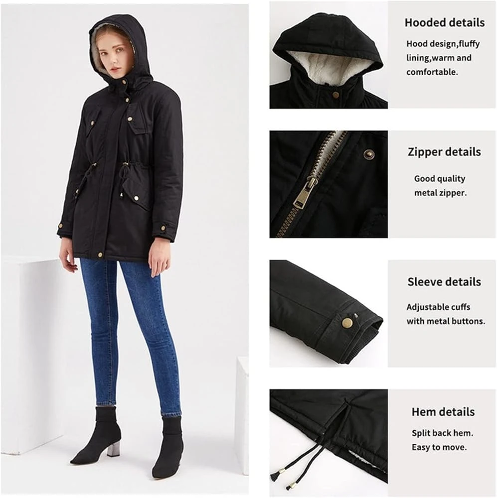 Mountain Storm Black Hooded Winter Parka Jacket - photo 2