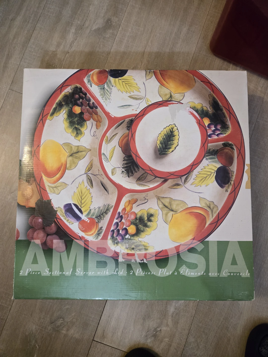 Ambrosia 2 Piece Sectional Server with Lid