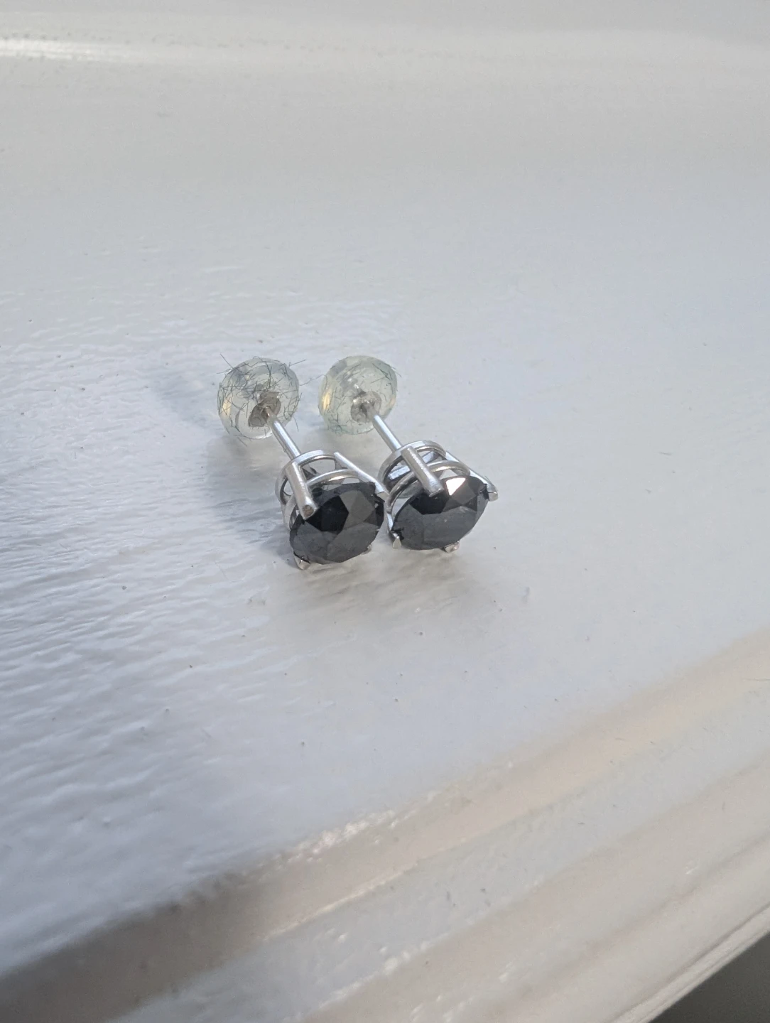 Brand New 14K White Gold Diamond Earrings For Sale - photo 4
