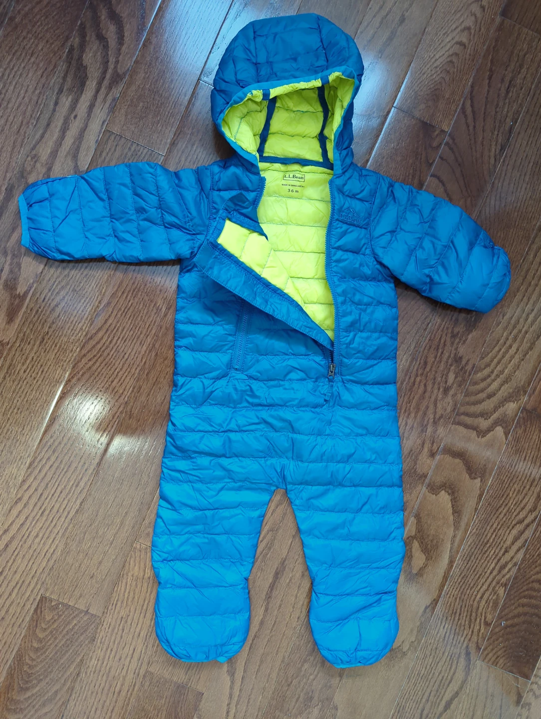 L.L.Bean Baby Bunting Suit 3-6 Months Blue