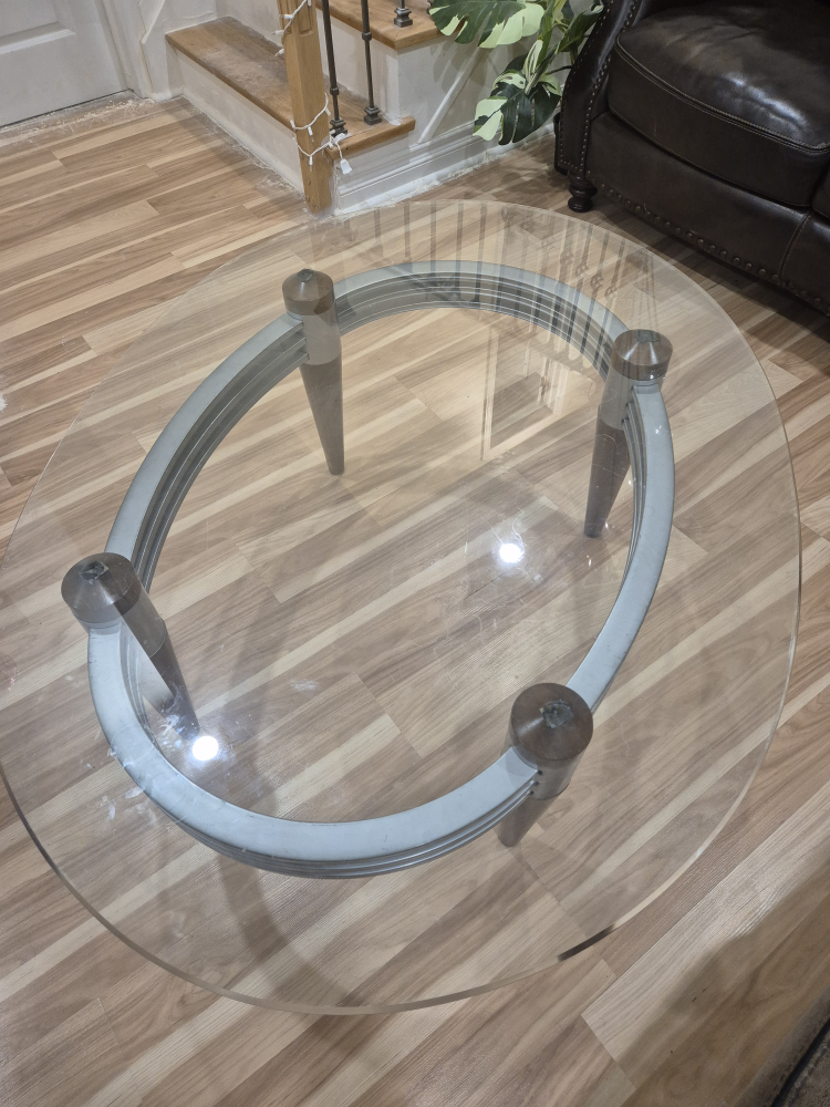 Oval Glass Coffee Table - photo 3