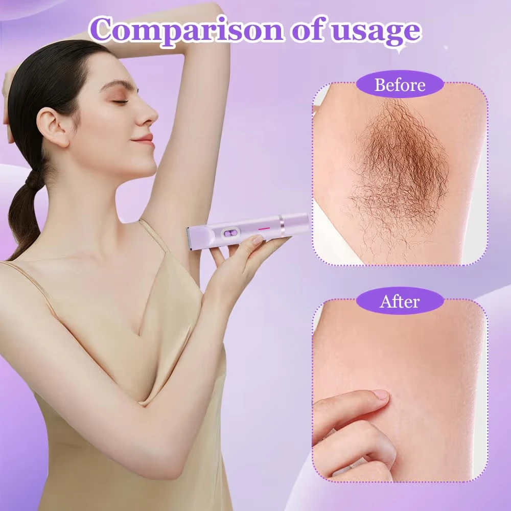 Rechargeable Electric Hair Remover for Women - Purple - photo 4
