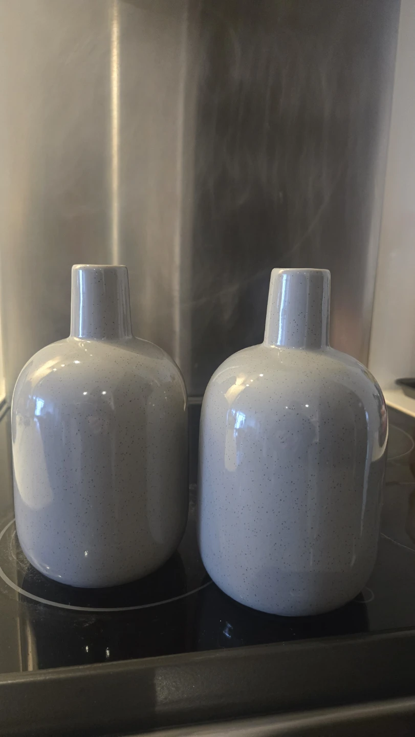 New - all of 2 Ceramic Speckled Vases