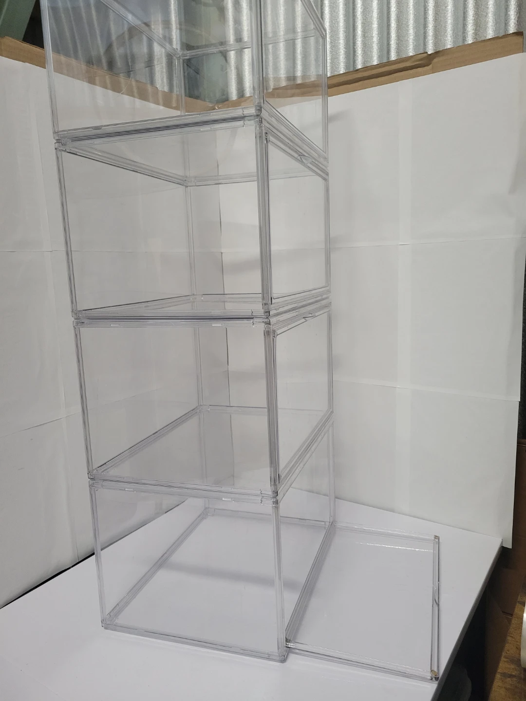 4 Clear Stackable Storage Drawer Boxes - photo 2