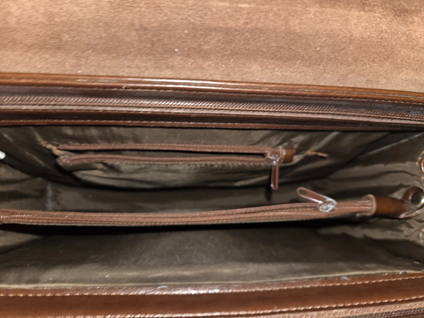 Brown Leather Briefcase - photo 2