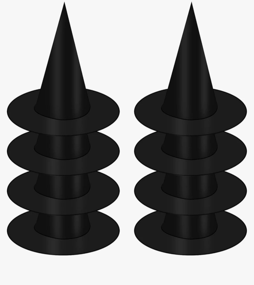 12 Pcs Black Witch Hats hanging decor