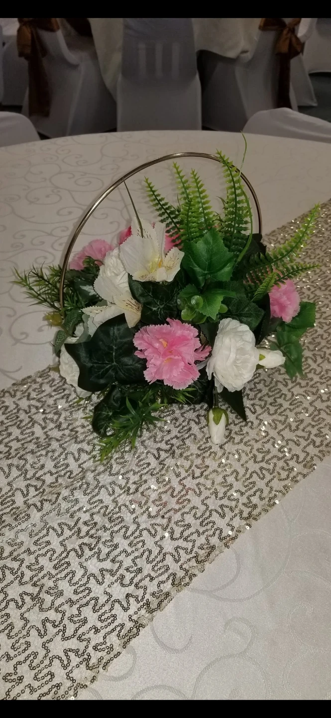 Gold Diamond Ring Bridal Flower Arrangement - photo 3
