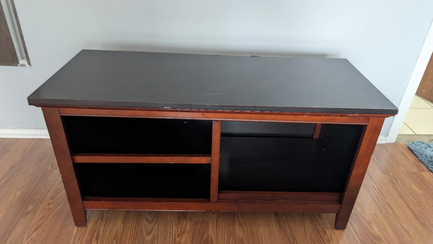 Dark Wood Media Console / TV Stand