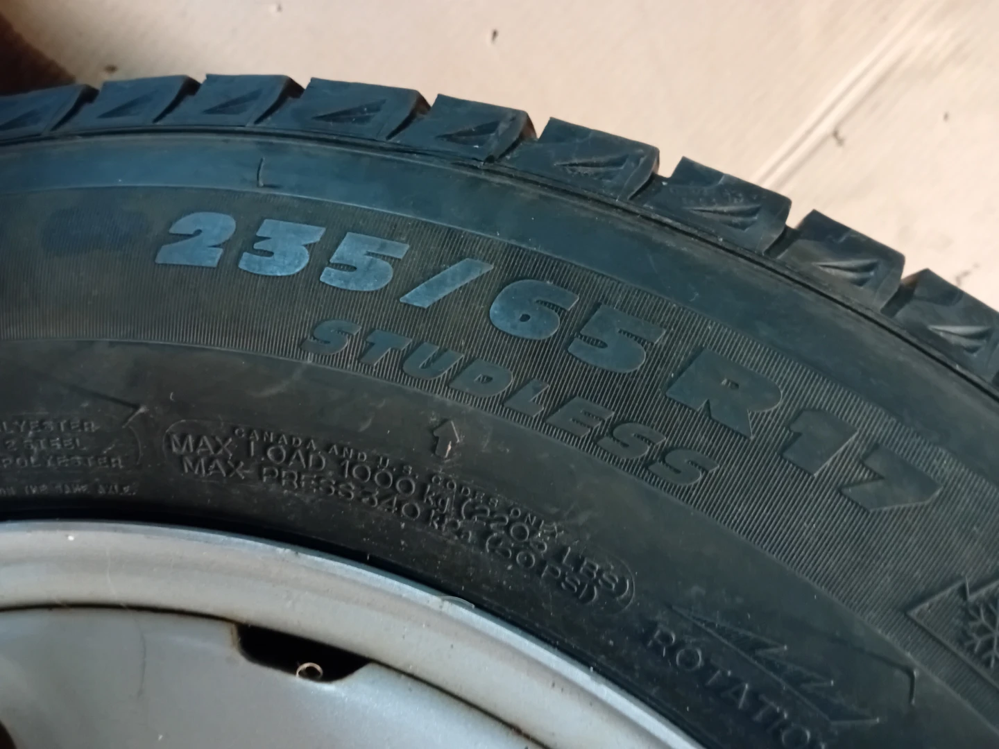 Michelin 235/65R17 Studless Winter Tires (Set of 4) - photo 2