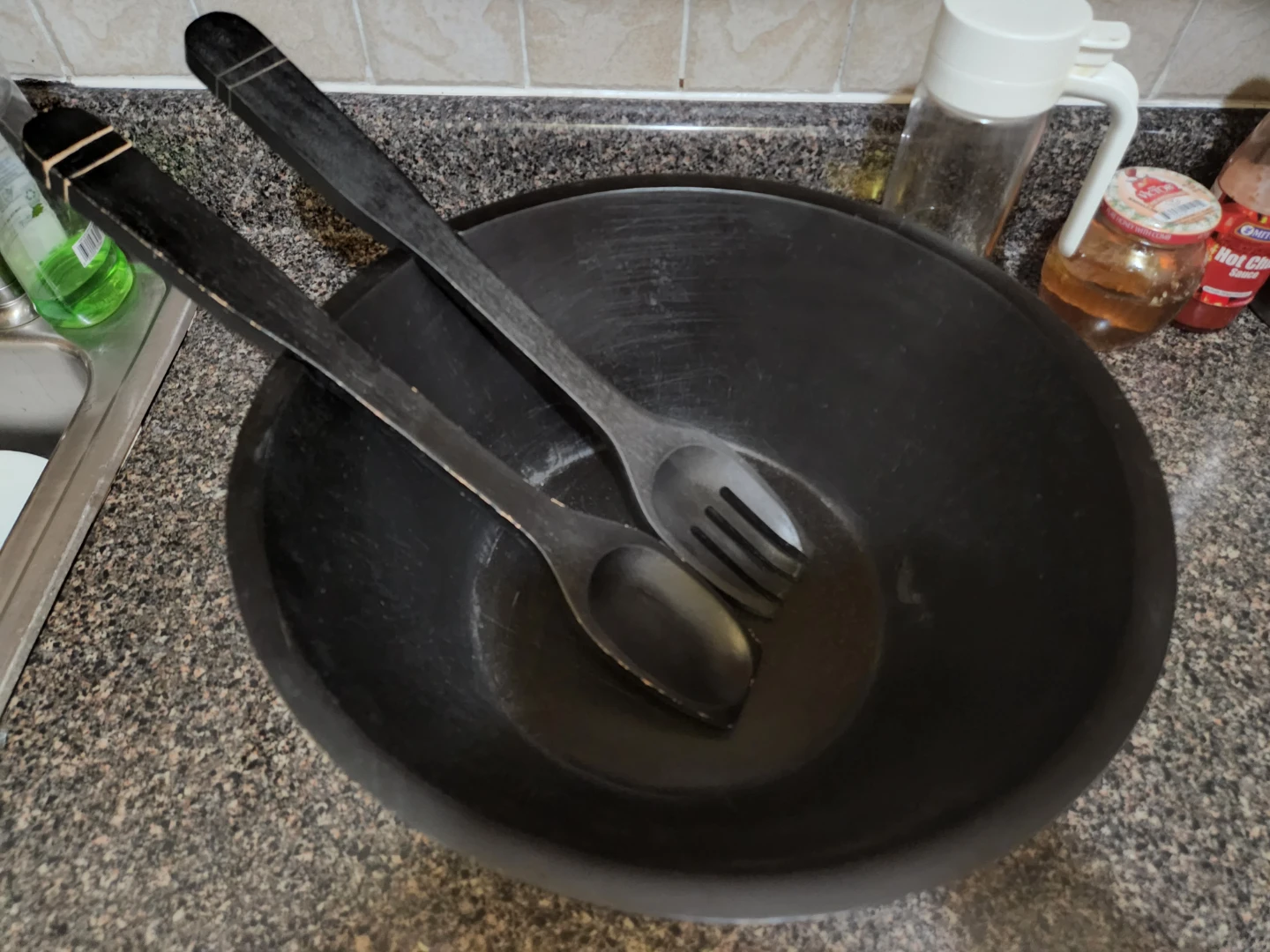 Emerson Wood Salad Bowl with Utensils - photo 2