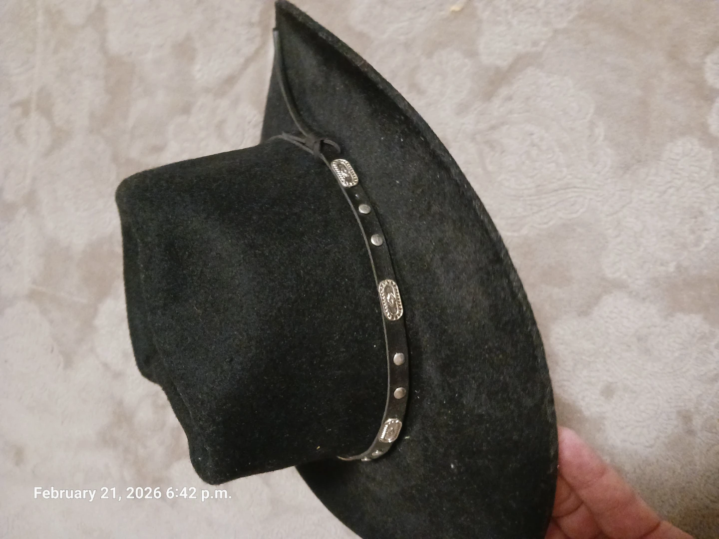Black Cowboy Hat with Silver Studs - photo 2