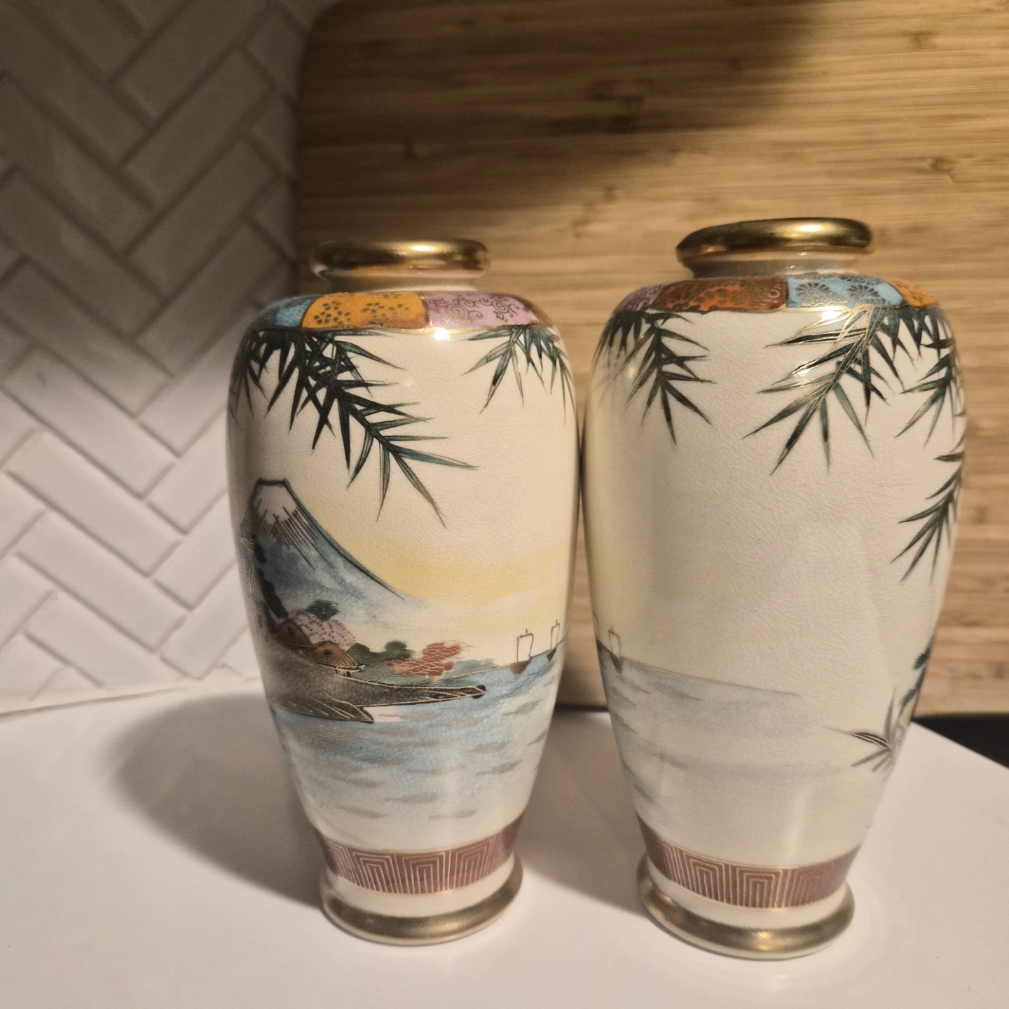 🏆 Set of Vintage Japanese Vases - photo 2