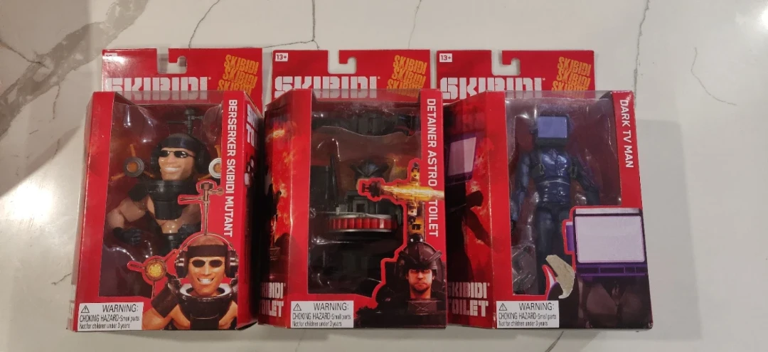 Skibidi Toilet Action Figures - Set of 3