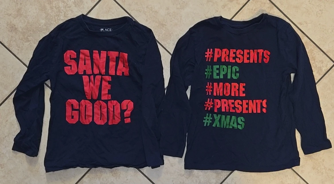 Kids Christmas Shirts 7/8