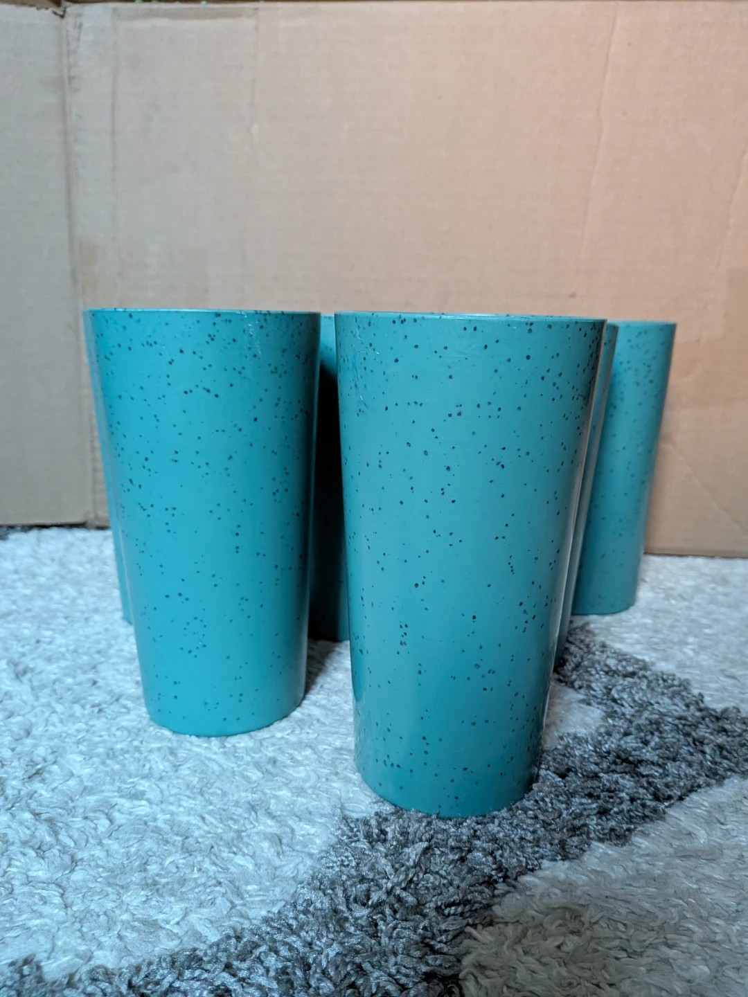 Set of 8 Teal Speckled Tumbler Cups - photo 2