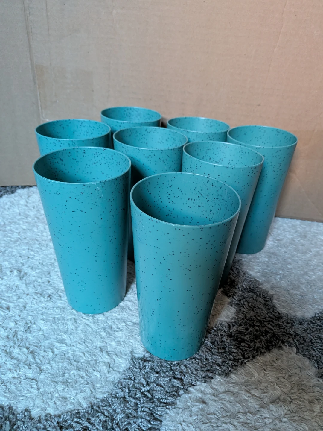 Set of 8 Teal Speckled Tumbler Cups - photo 3