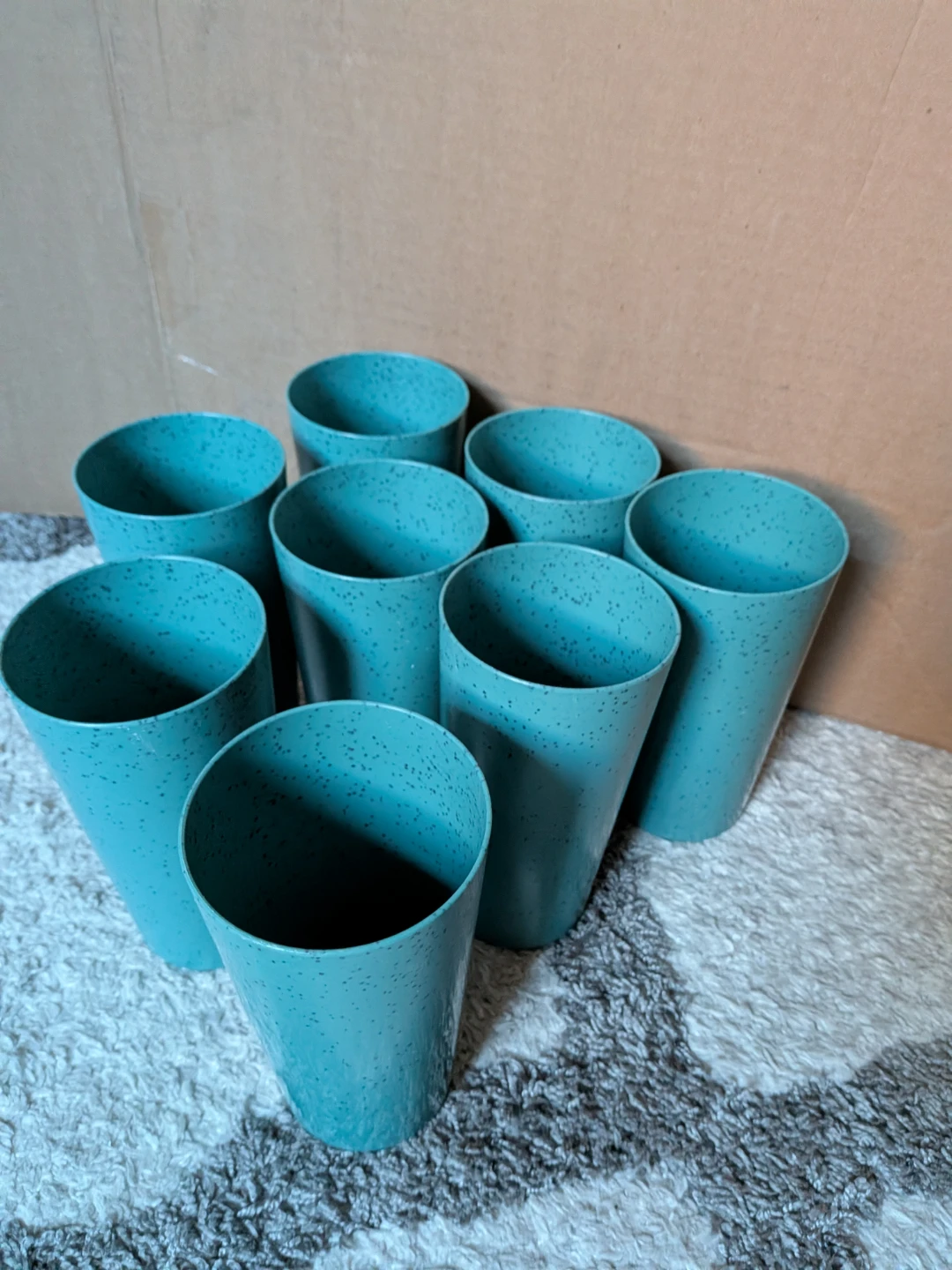Set of 8 Teal Speckled Tumbler Cups - photo 5