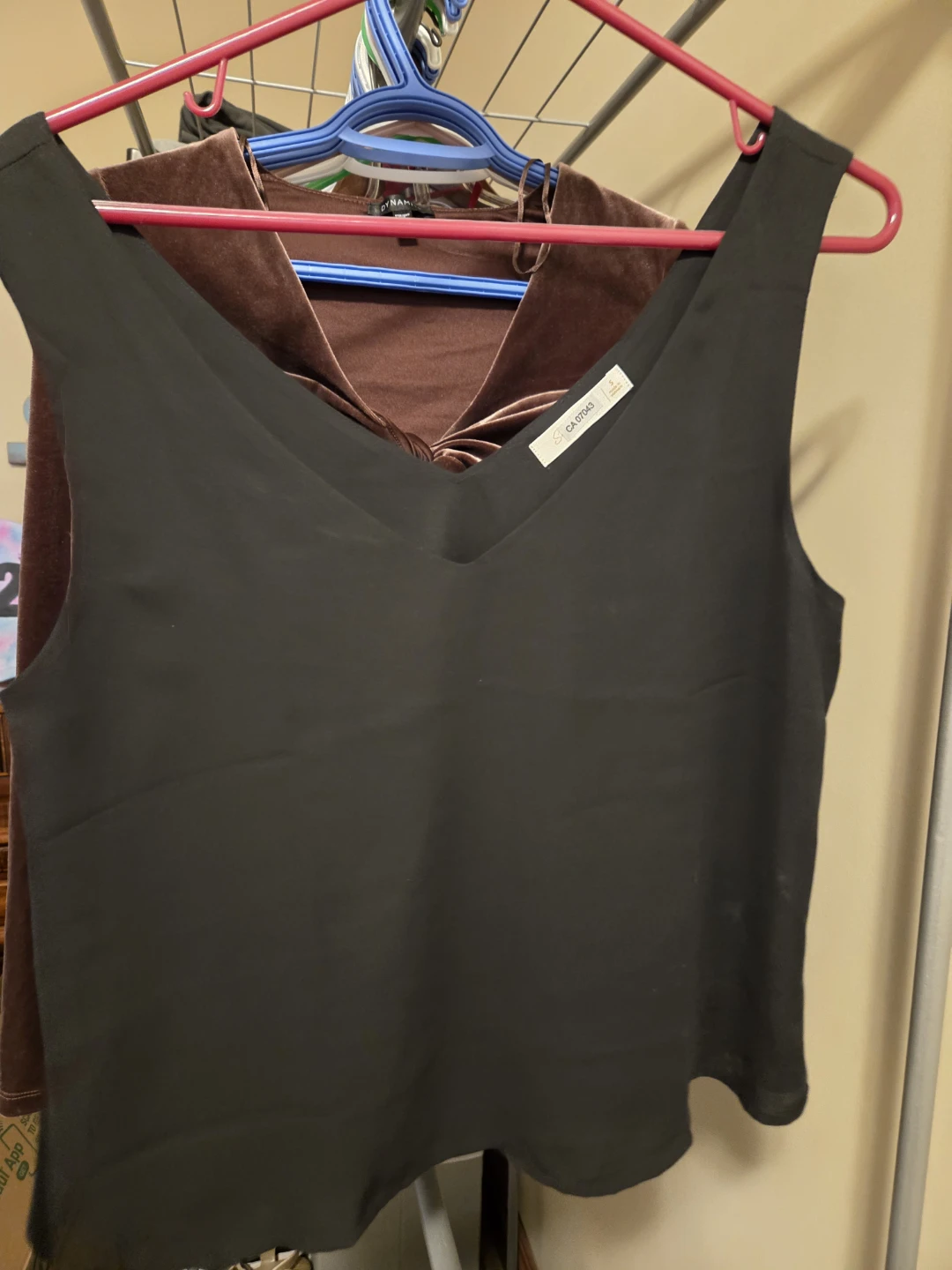 Black V-neck Tank Top - photo 2