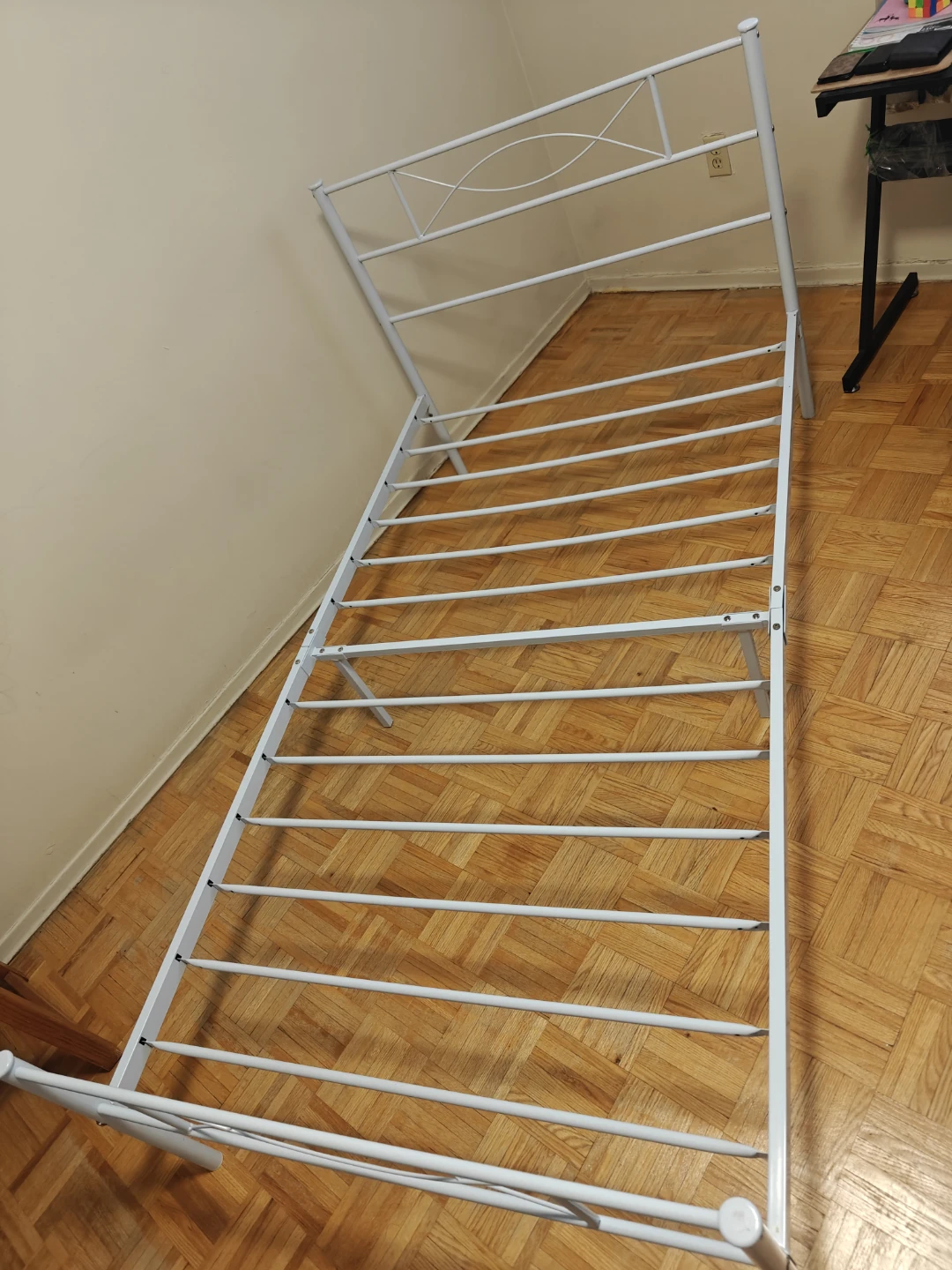 White Metal Bed Frame