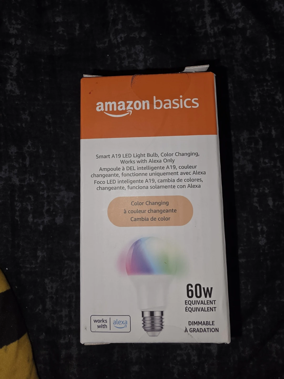 Amazon Basics Smart A19 Color Changing LED Light Bulb