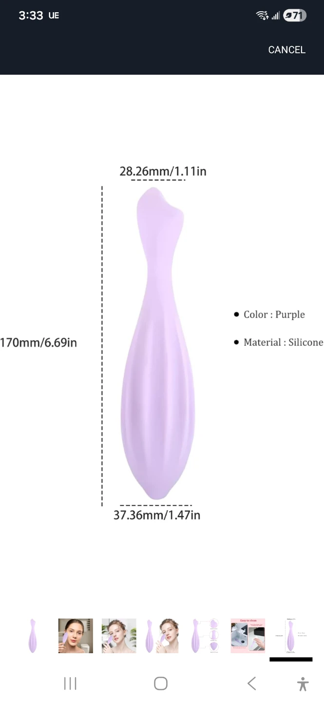 Purple Silicone Facial Massage Tool