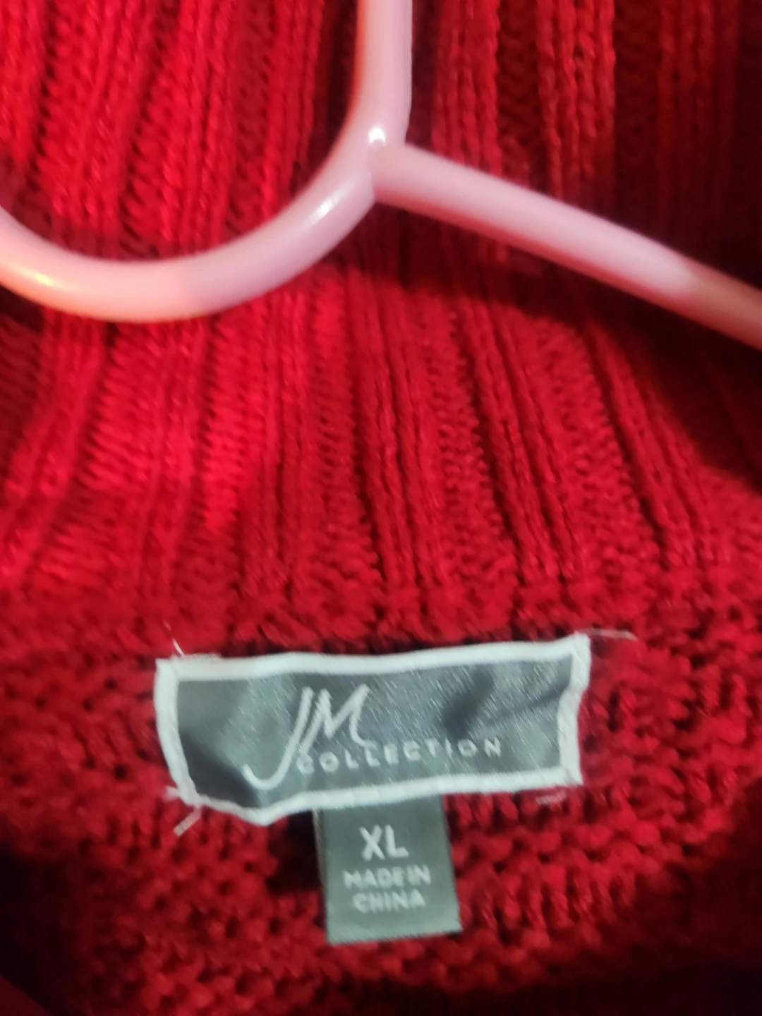 JM Collection Red Knit Toggle Cardigan Sweater XL - photo 4