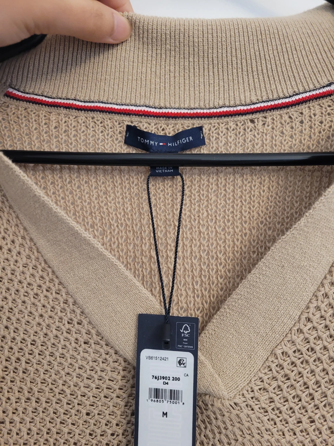 Tommy Hilfiger Women's Tan Knit Polo Shirt Size M - photo 2