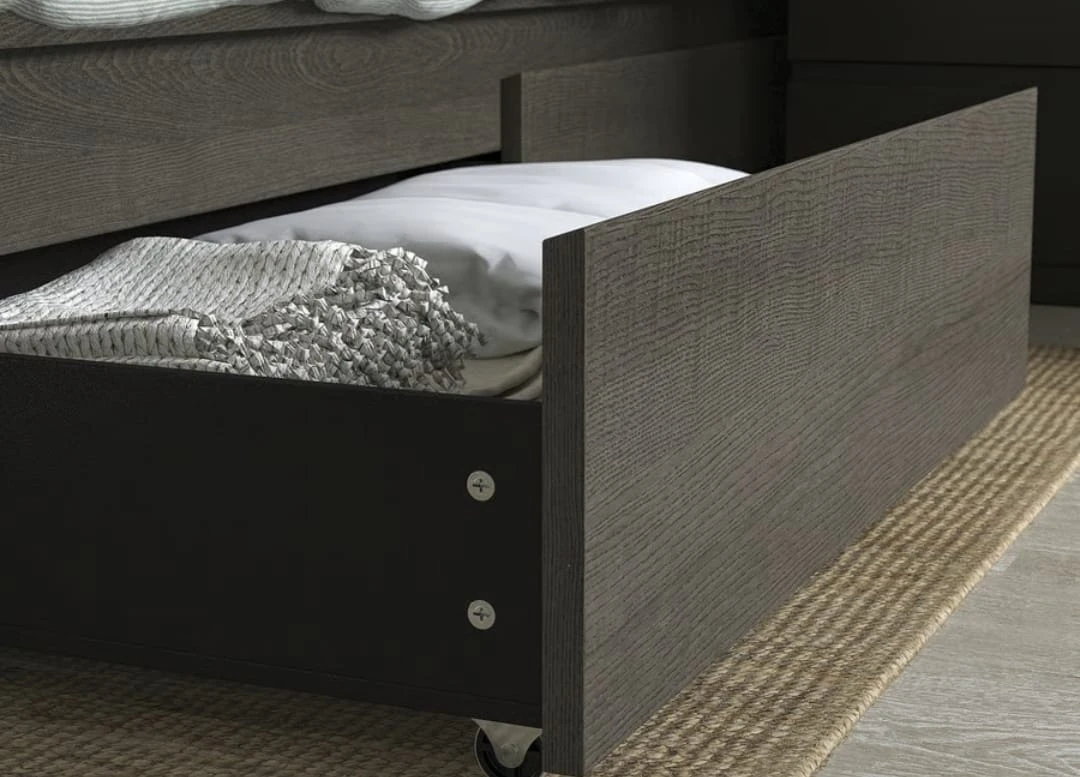 Ikea King Bed's Storage Frames