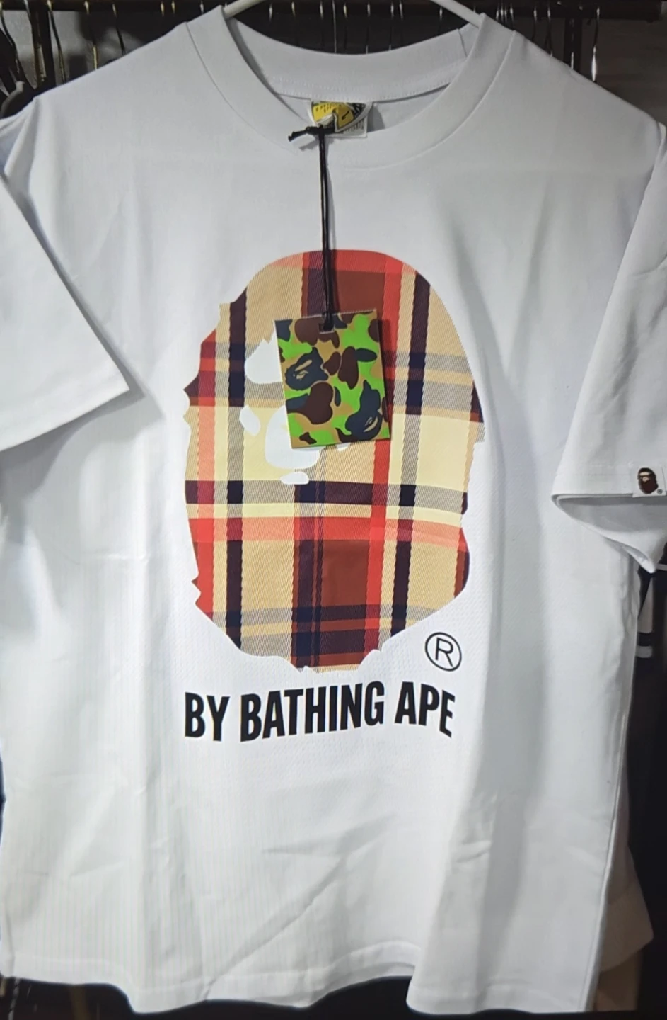 BAPE "BY BATHING APE" Camo Plaid T-Shirt