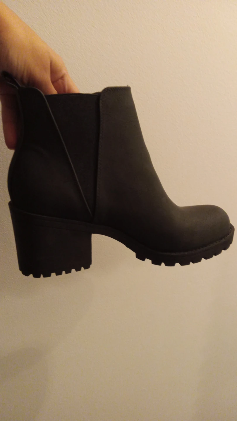 Black Chelsea Boots with Block Heel