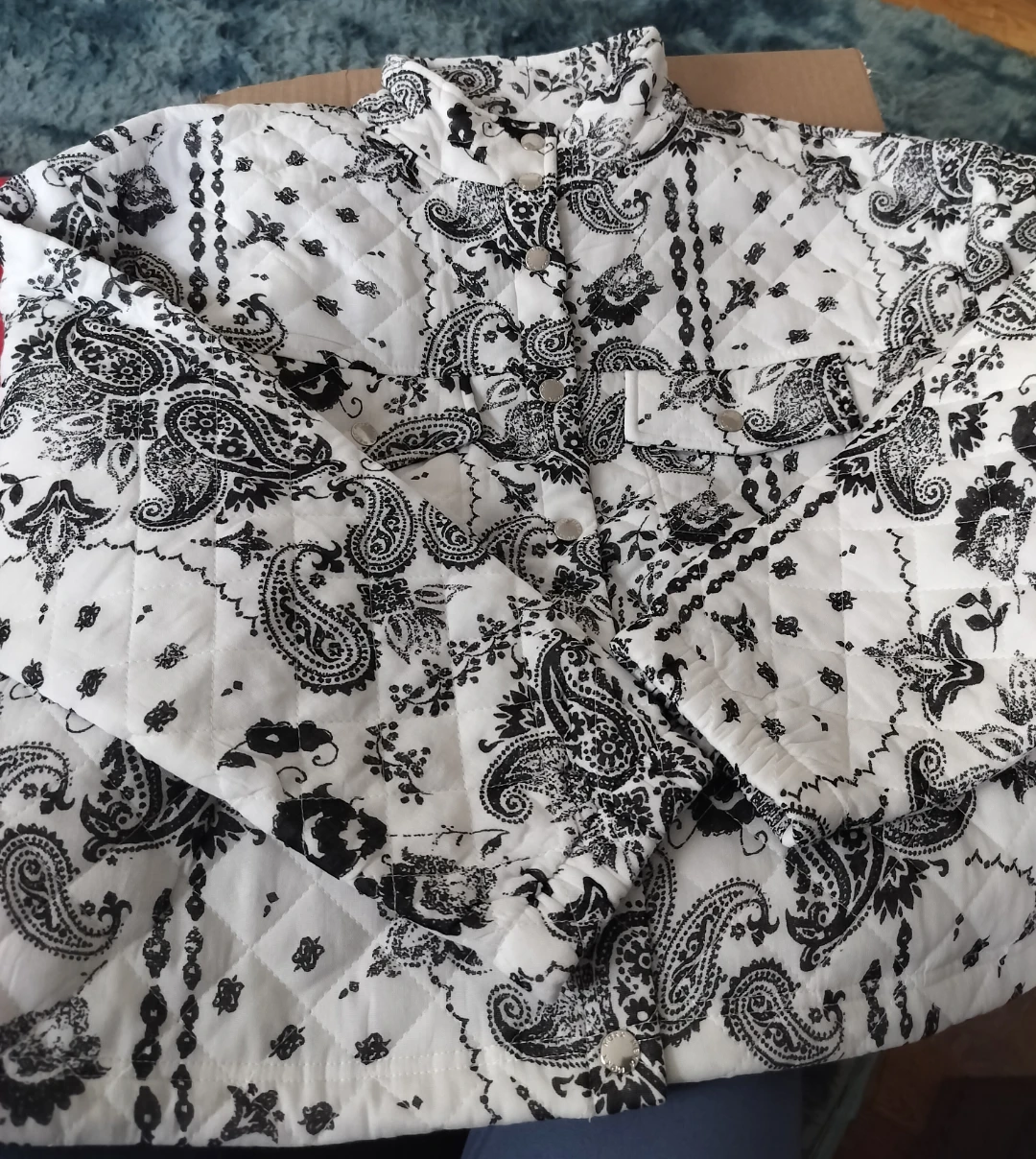 Quilted Paisley Button-Up Jacket 🧡 - photo 2