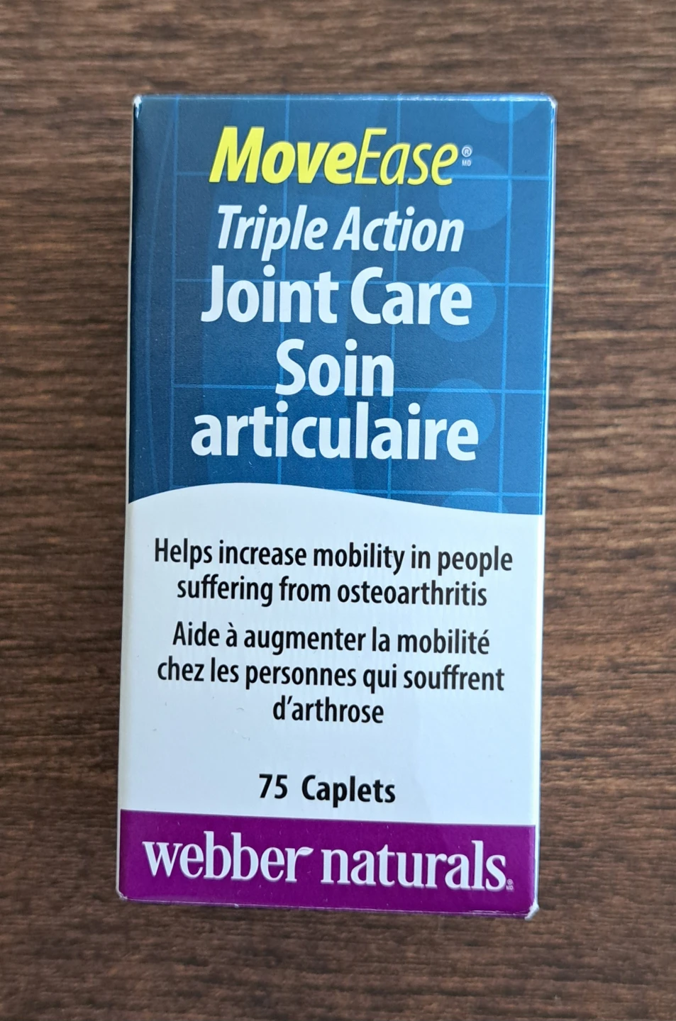 Webber Naturals MoveEase Triple Action Joint Care - 75 Caplets