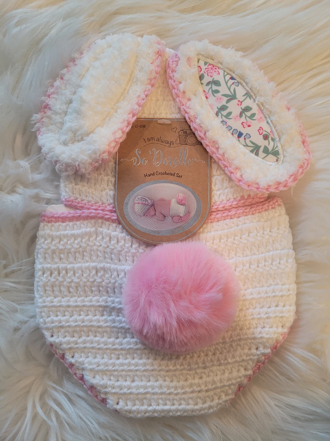 Easter Baby Hand Crocheted Bunny Set 0-6M - photo 3
